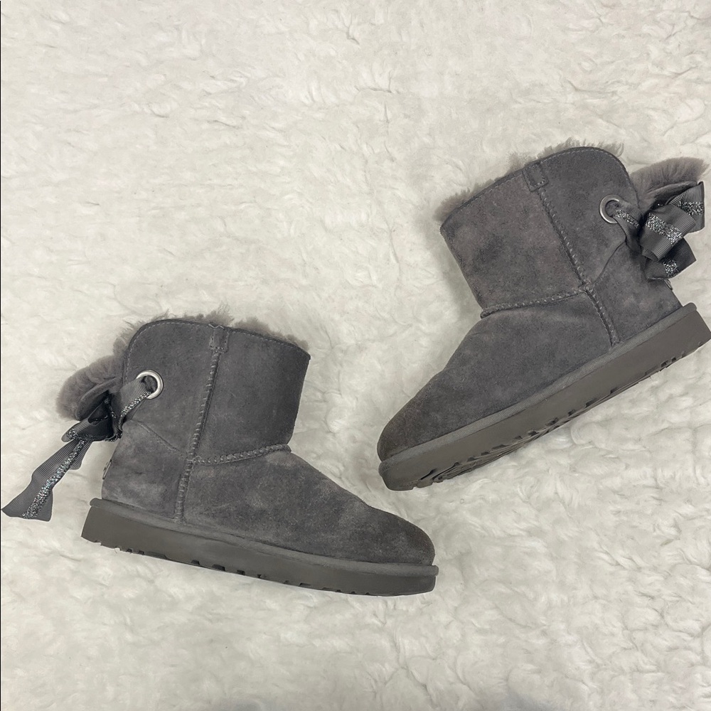 UGG Suede Ankle Boots with Bow